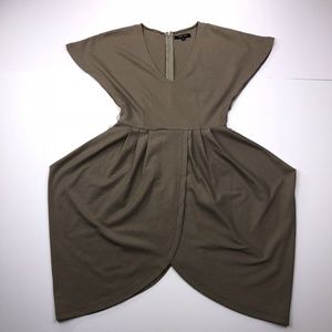 Crystal Candy Size Small Brown V Neck A Line Dress